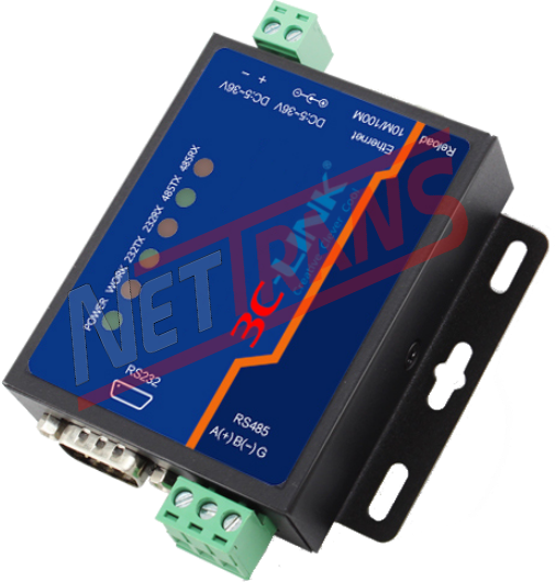 Serwery interfejsów portów szeregowych RS-485 RS-422 RS-232 Modbus na 10/100Base-TX